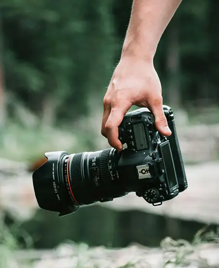 Professional photographer at work